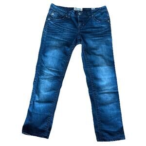 MEK DENIM JEANS CIGARETTE STRAIGHT SIZE 30 Crop FLAP POCKETS